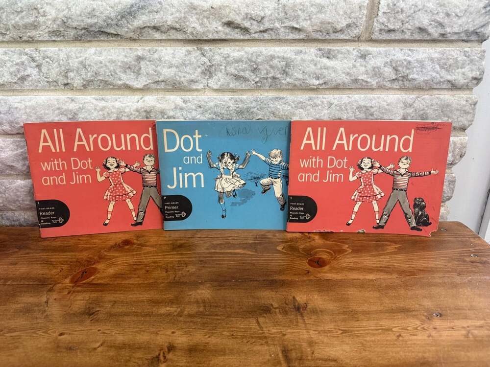 NM VTG Phonetic Keys to Reading Dot & Jim 1st Grade Set of 3 First Grade reader